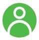 green circle with a profile avatar inside 