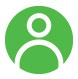 green circle with a profile avatar inside 