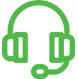 green headset